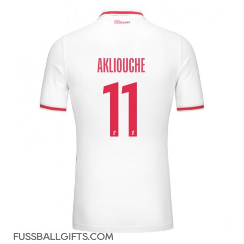 AS Monaco Maghnes Akliouche #11 Fußballbekleidung Heimtrikot 2024-25 Kurzarm